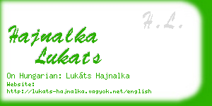 hajnalka lukats business card